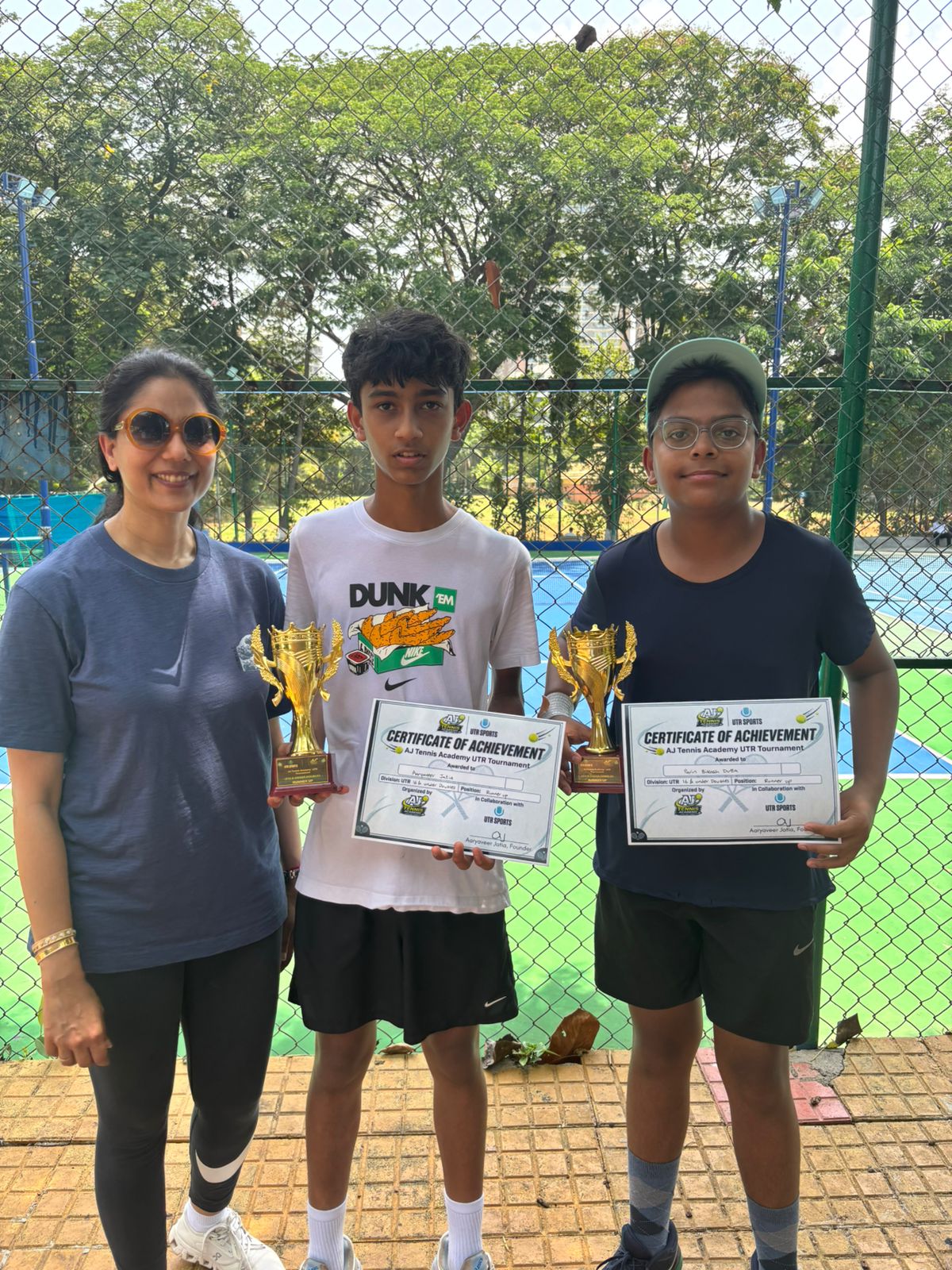 UTR 16 & under doubles runners-up